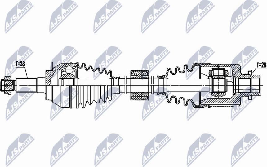 NTY NPW-SU-042 - Приводной вал autospares.lv