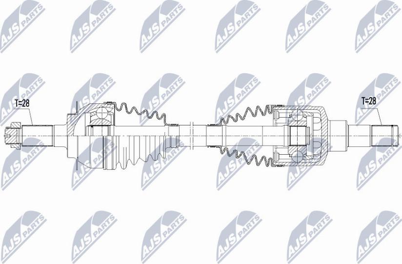 NTY NPW-SU-019 - Приводной вал autospares.lv