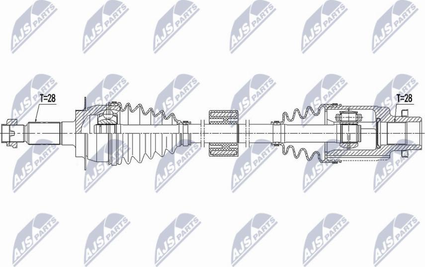 NTY NPW-SU-035 - Приводной вал autospares.lv