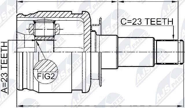 NTY NPW-TY-054 - Шарнирный комплект, ШРУС, приводной вал autospares.lv