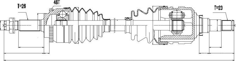 NTY NPW-TY-056 - Приводной вал autospares.lv