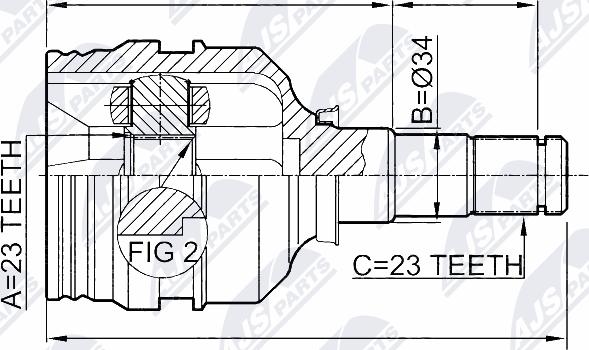 NTY NPW-TY-067 - Шарнирный комплект, ШРУС, приводной вал autospares.lv