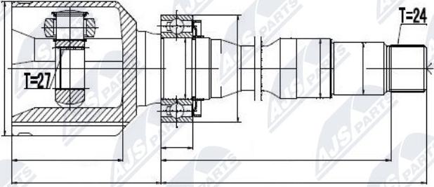 NTY NPW-TY-029 - Шарнирный комплект, ШРУС, приводной вал autospares.lv