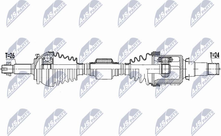 NTY NPW-TY-157 - Приводной вал autospares.lv