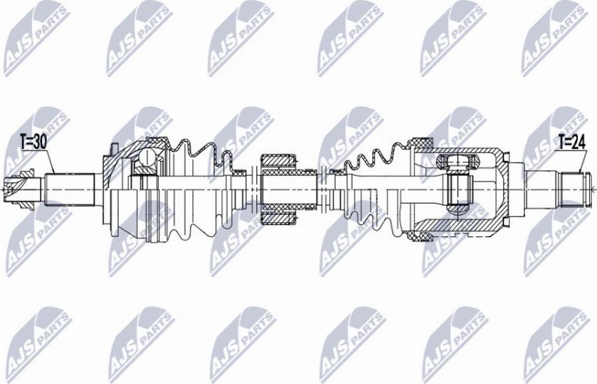 NTY NPW-TY-108 - Приводной вал autospares.lv