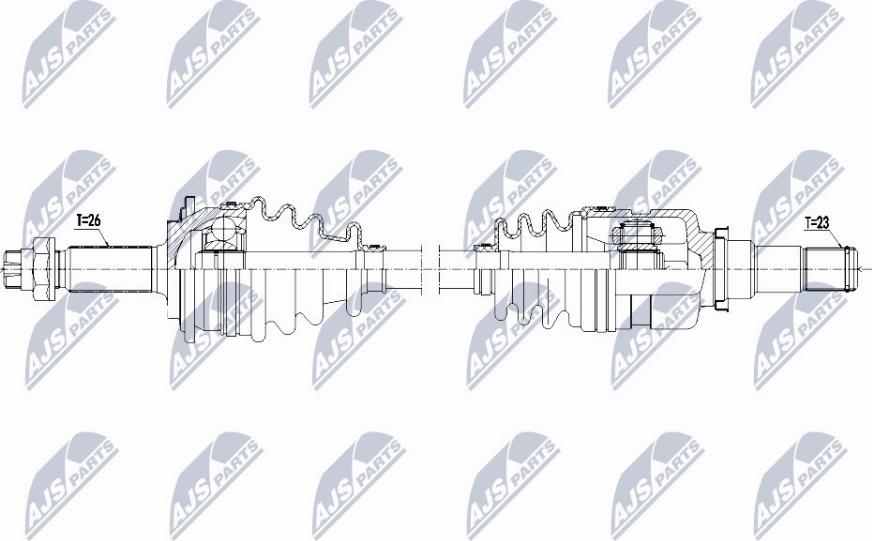 NTY NPW-TY-115 - Приводной вал autospares.lv