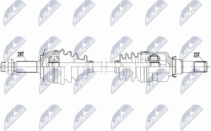 NTY NPW-TY-113 - Приводной вал autospares.lv