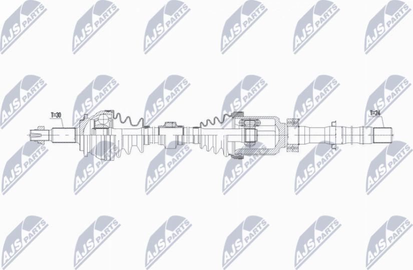 NTY NPW-TY-188 - Приводной вал autospares.lv