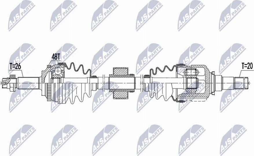 NTY NPW-TY-139 - Приводной вал autospares.lv