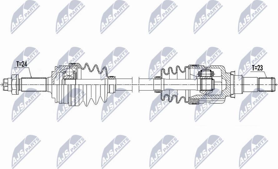 NTY NPW-TY-127 - Приводной вал autospares.lv