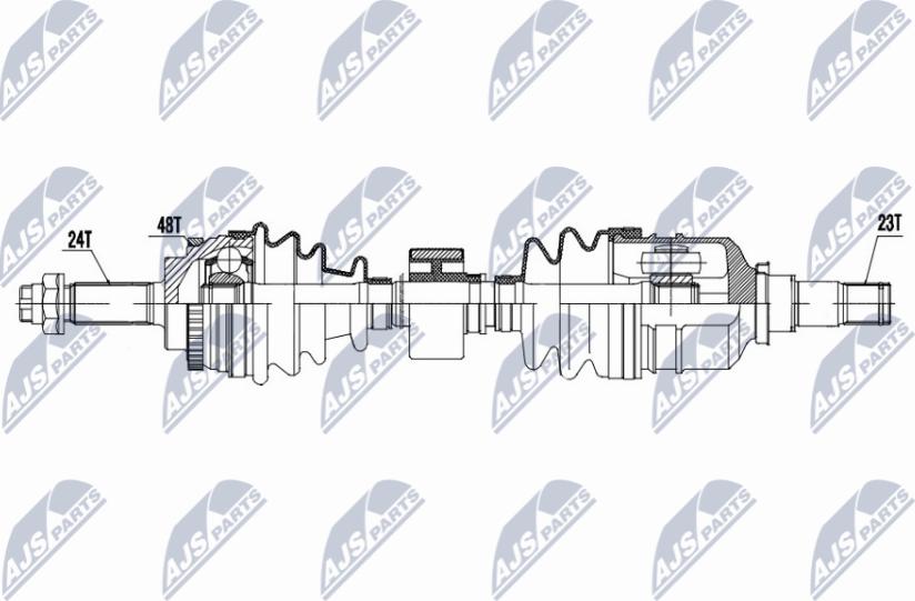 NTY NPW-TY-179 - Приводной вал autospares.lv