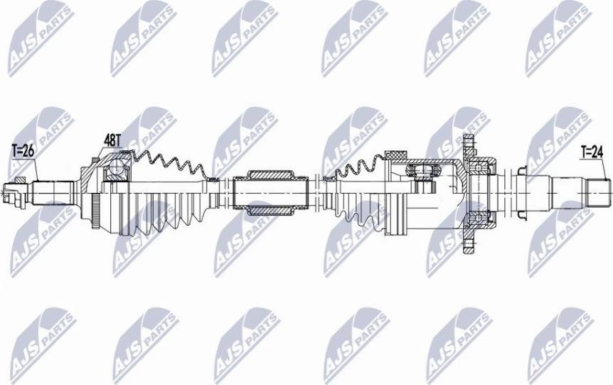 NTY NPW-TY-174 - Приводной вал autospares.lv