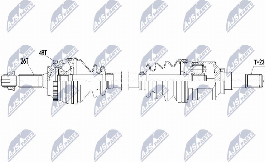 NTY NPW-TY-175 - Приводной вал autospares.lv