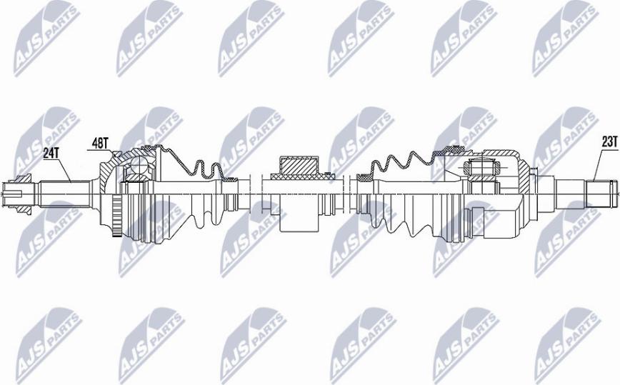 NTY NPW-TY-176 - Приводной вал autospares.lv