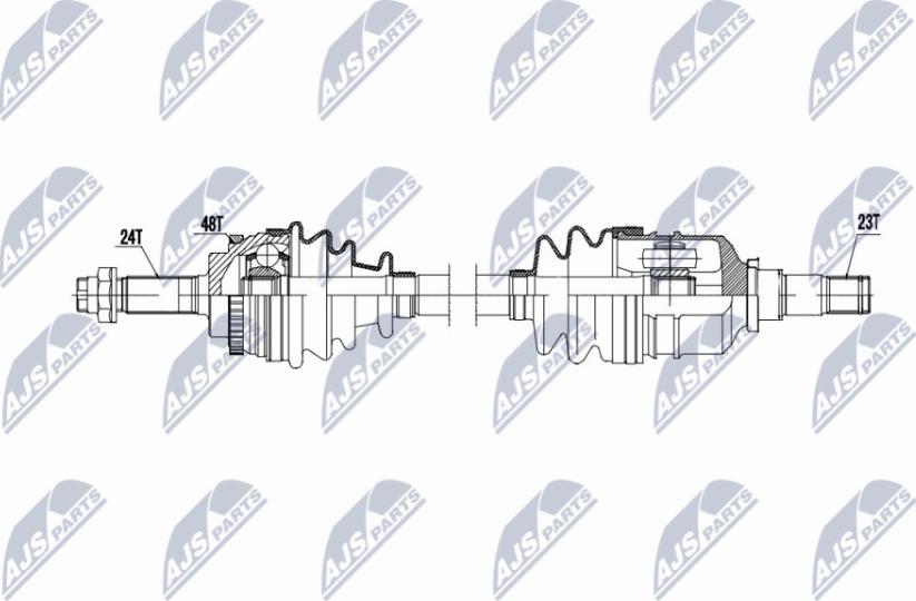 NTY NPW-TY-178 - Приводной вал autospares.lv