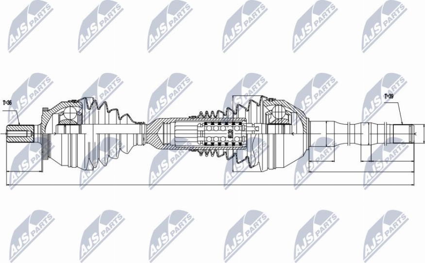 NTY NPW-VV-048 - Приводной вал autospares.lv