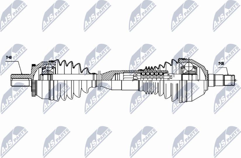 NTY NPW-VV-059 - Приводной вал autospares.lv