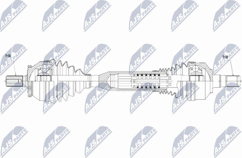 NTY NPW-VV-050 - Приводной вал autospares.lv