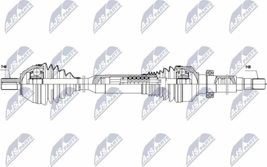 NTY NPW-VV-051 - Приводной вал autospares.lv