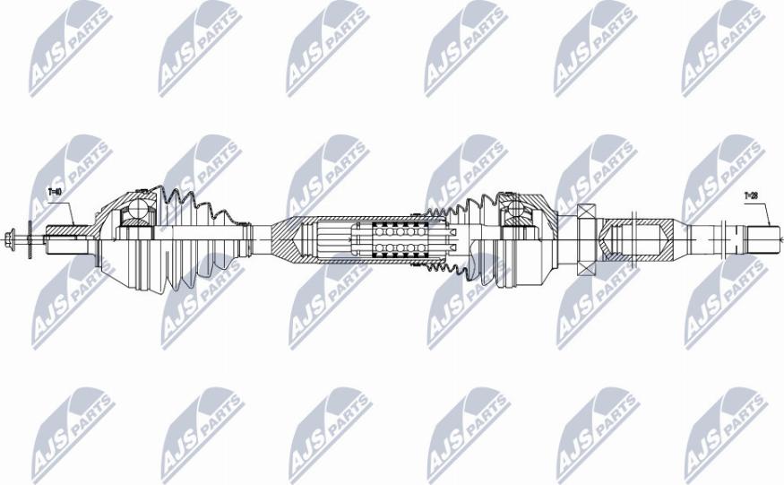 NTY NPW-VV-058 - Приводной вал autospares.lv