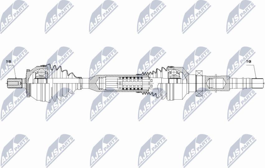 NTY NPW-VV-053 - Приводной вал autospares.lv