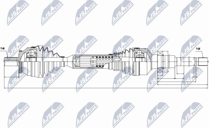 NTY NPW-VV-064 - Приводной вал autospares.lv