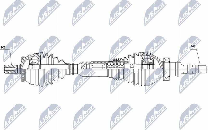 NTY NPW-VV-016 - Приводной вал autospares.lv