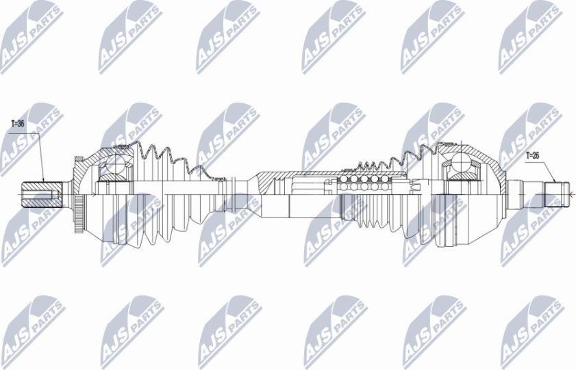 NTY NPW-VV-017 - Приводной вал autospares.lv