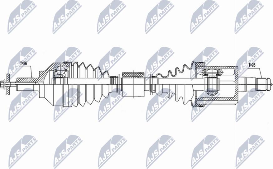 NTY NPW-VV-139 - Приводной вал autospares.lv