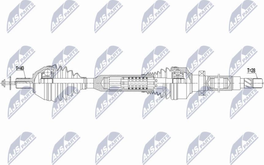 NTY NPW-VV-136 - Приводной вал autospares.lv