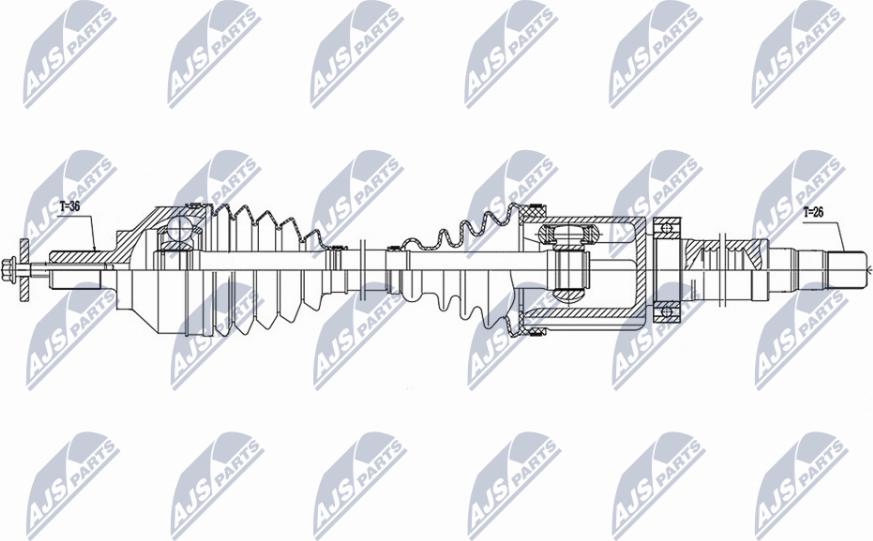 NTY NPW-VV-138 - Приводной вал autospares.lv