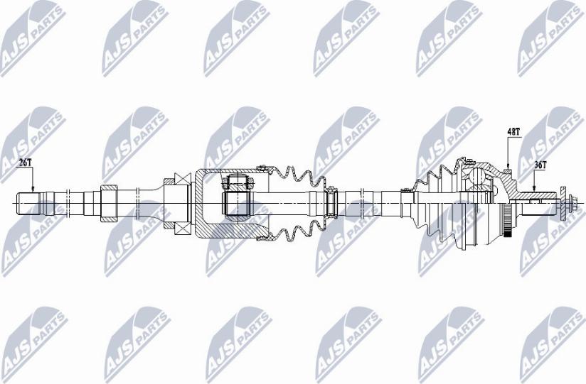 NTY NPW-VV-129 - Приводной вал autospares.lv