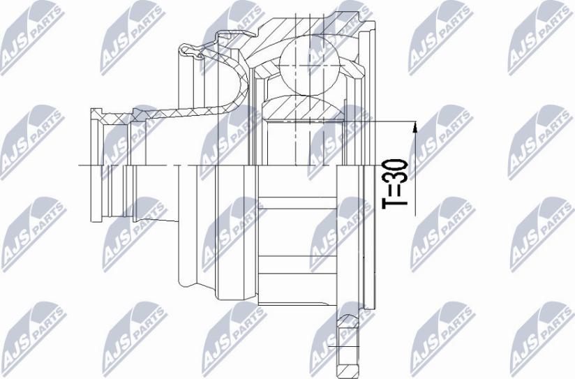 NTY NPW-VV-127 - Приводной вал autospares.lv