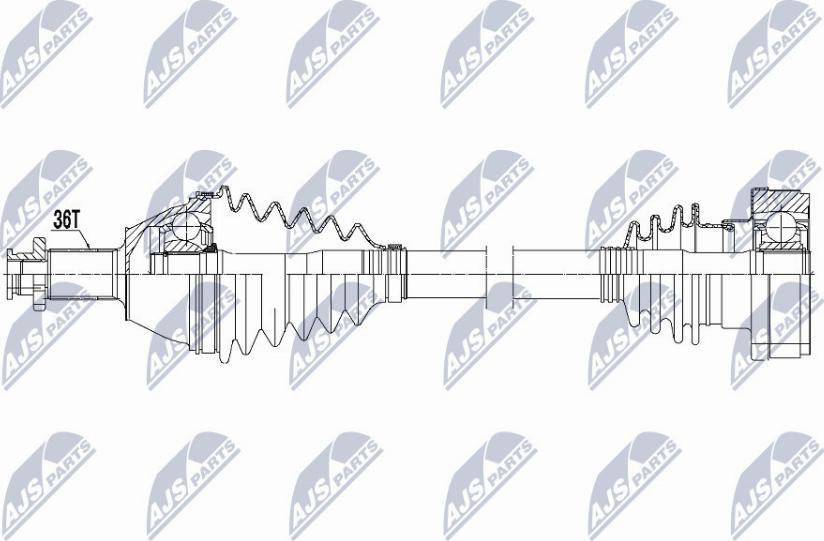 NTY NPW-VW-099 - Приводной вал autospares.lv