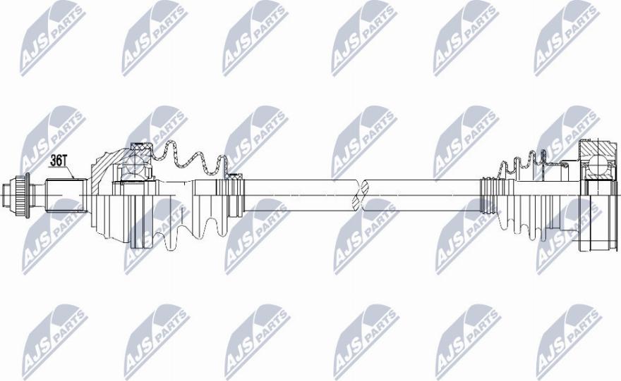 NTY NPW-VW-097 - Приводной вал autospares.lv