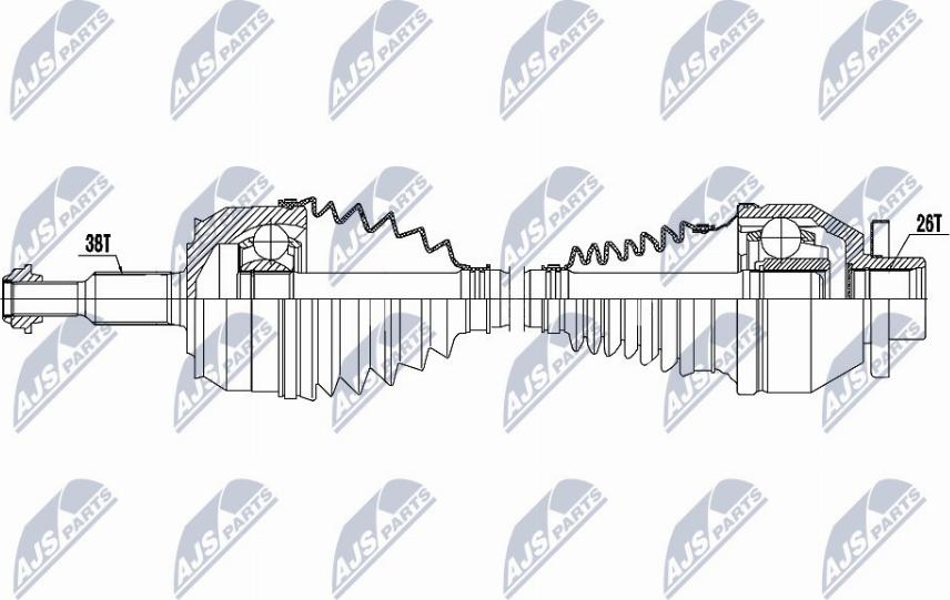 NTY NPW-VW-046 - Приводной вал autospares.lv