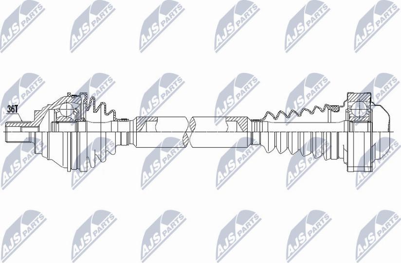 NTY NPW-VW-059 - Приводной вал autospares.lv