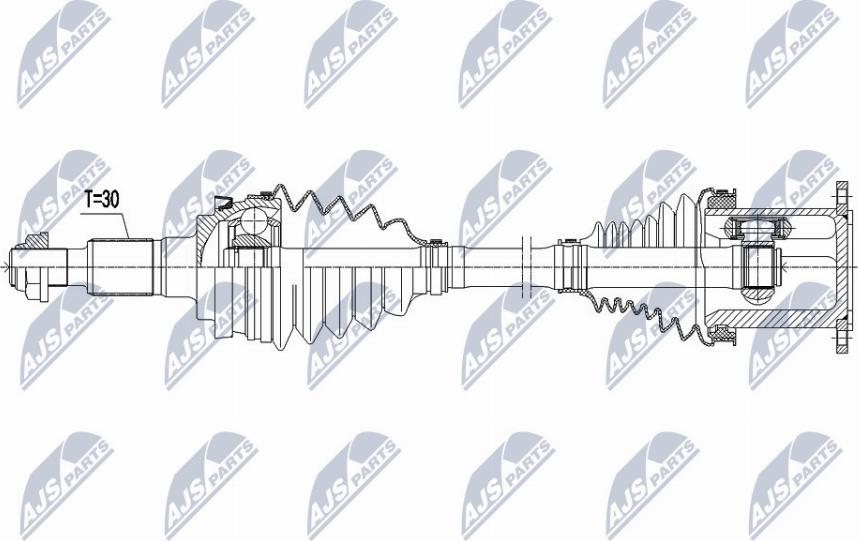 NTY NPW-VW-065 - Приводной вал autospares.lv