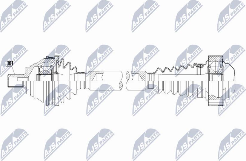 NTY NPW-VW-060 - Приводной вал autospares.lv