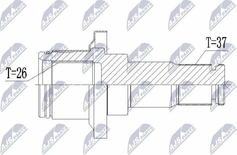 NTY NPW-VW-004W1 - Приводной вал autospares.lv