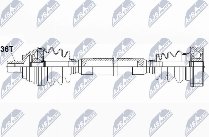 NTY NPW-VW-085 - Приводной вал autospares.lv