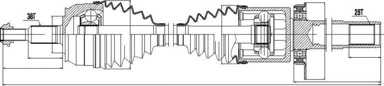 NTY NPW-VW-035 - Приводной вал autospares.lv