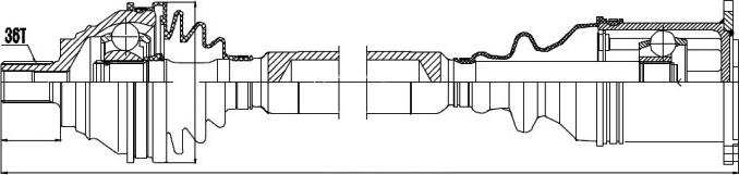 NTY NPW-VW-038 - Приводной вал autospares.lv