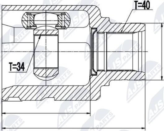 NTY NPW-VW-027 - Шарнирный комплект, ШРУС, приводной вал autospares.lv