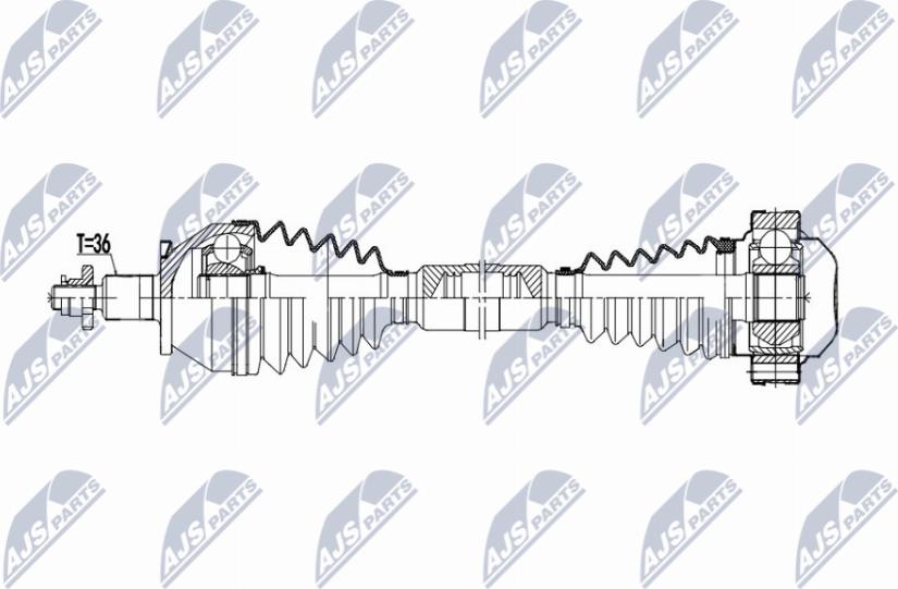 NTY NPW-VW-190 - Приводной вал autospares.lv