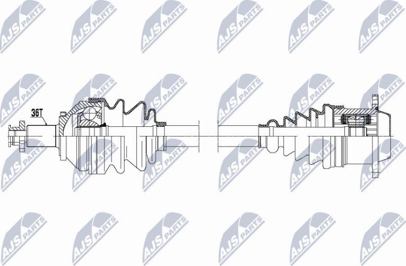 NTY NPW-VW-147 - Приводной вал autospares.lv