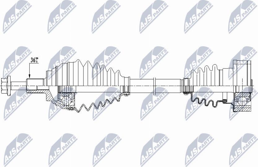 NTY NPW-VW-151 - Приводной вал autospares.lv