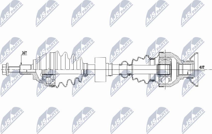 NTY NPW-VW-157 - Приводной вал autospares.lv