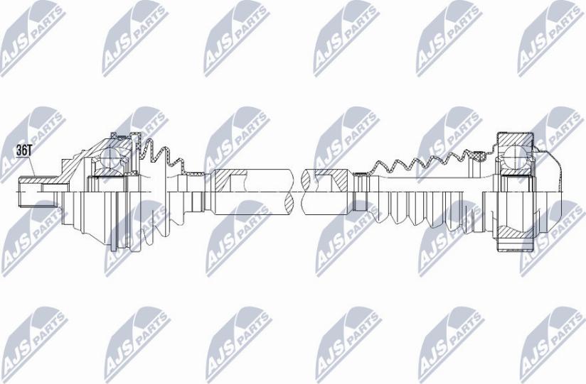 NTY NPW-VW-107 - Приводной вал autospares.lv