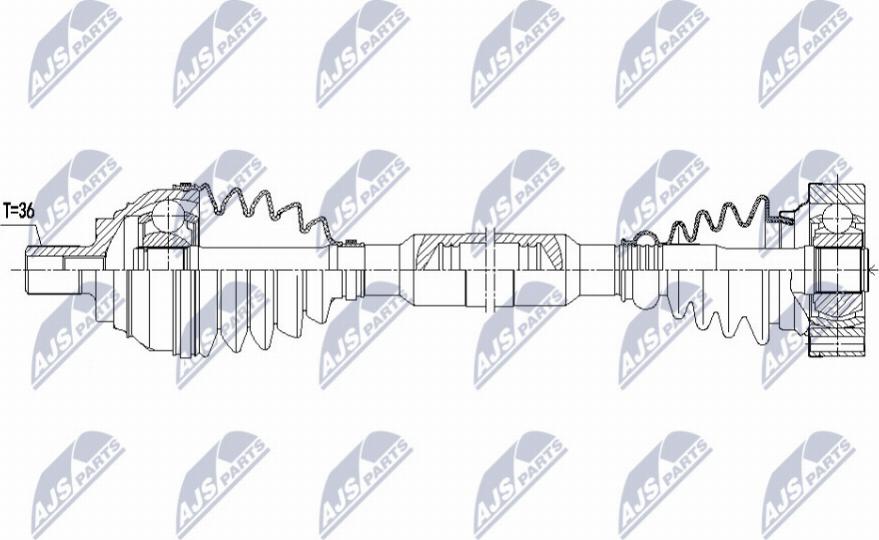 NTY NPW-VW-181 - Приводной вал autospares.lv